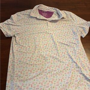 Patterned Polo Shirt - Multicolor